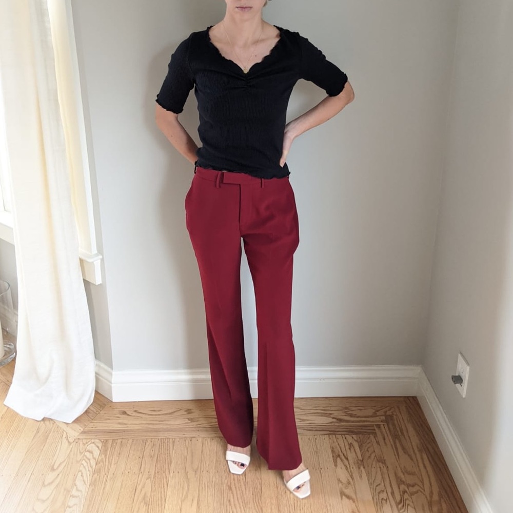 Zara red flare pants, worn only twice